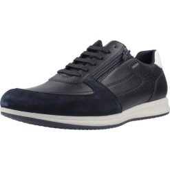 Buty GEOX U AVERY Niebieski. Niebieskie buty trekkingowe męskie Geox, ze skóry, bez zapięcia, trekkingowe. Za 322.99 zł.