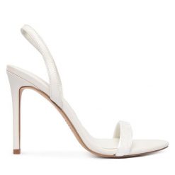 Sandały Aldo. Białe sandały damskie Aldo, bez wzorów, bez obcasa, na szpilce. Za 399.99 zł.