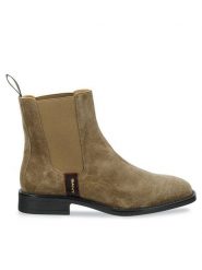 Gant Sztyblety 31553127 Khaki. Brązowe botki damskie Gant, ze skóry, bez obcasa, na płaskiej podeszwie, bez zapięcia. Za 609.99 zł.