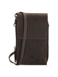 HIDE & STITCHES Skórzana torebka w kolorze brązowym na telefon - 11 x 20 x 3 cm rozmiar: onesize. Brązowe torebki klasyczne damskie HIDE & STITCHES, bez wzorów, z materiału, bez dodatków. Za 130.99 zł.