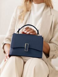 Lia Biassoni Skórzana torebka "Fegana" w kolorze granatowym - 20 x 14 x 8 cm rozmiar: onesize. Niebieskie torebki klasyczne damskie Lia Biassoni, bez wzorów, z materiału, bez dodatków. Za 217.99 zł.