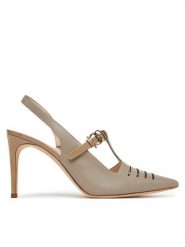 Pollini Szpilki PA10138C0MPA210A Beżowy. Brązowe szpilki Pollini, bez wzorów, ze skóry, bez obcasa. Za 1,479.00 zł.