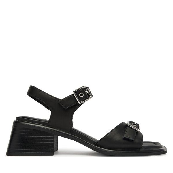 Sandały Vagabond Shoemakers. Czarne sandały damskie Vagabond Shoemakers, bez wzorów, bez obcasa, na słupku. Za 539.99 zł.