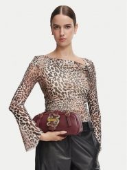 Just Cavalli Torebka Iconic Snakes 81RA4BA5 ZSA89 Czerwony ciemny. Czerwone torebki klasyczne damskie Just Cavalli, bez wzorów, bez dodatków. Za 819.99 zł.
