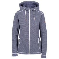 Bluza Polarowa Damska Rootless Stripe Marl AT200. Niebieskie bluzy z kapturem damskie Trespass, na zimę, xl, z materiału. Za 193.99 zł.