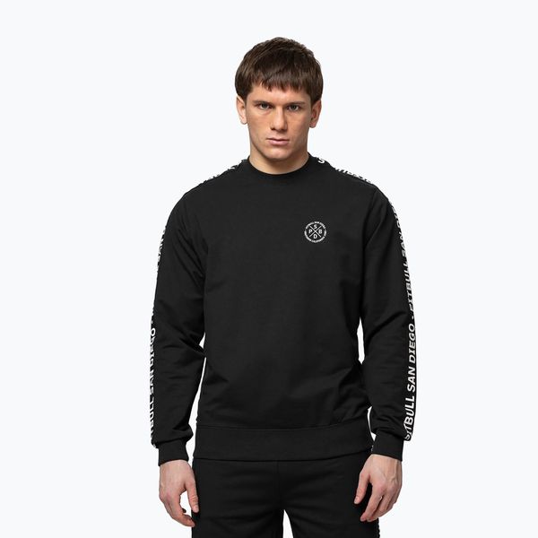 Bluza męska Pitbull Tape Parker Crewneck. Czarne bluzy bez kaptura męskie PITBULL, m, z bawełny. Za 199.99 zł.