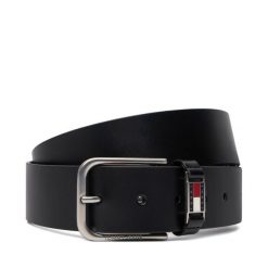 Pasek Męski Tommy Jeans. Czarne paski męskie Tommy Jeans, bez wzorów, z jeansu. Za 189.99 zł.