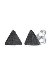 KUZZOI Męskie kolczyki sztyfty Triangle Geo Matt z oksydowanego srebra próby 925 Sterling Silver Biżuteria męska 1 ct. Szara biżuteria dla mężczyzn KUZZOI, srebrne. Za 152.14 zł.