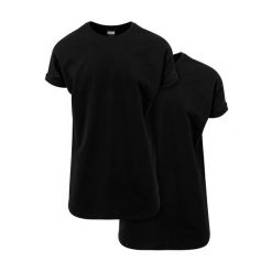 Koszulki T-shirt z długim rękawem w opakowaniu Urban Classics (x2). Czarne t-shirty męskie Urban Classics, m, bez wzorów, bez kołnierzyka. Za 182.50 zł.