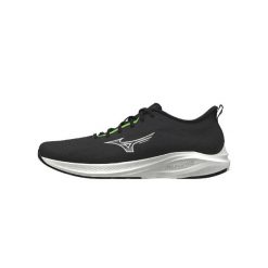 Buty do biegania Mizuno Enerzy Runnerz 2 black/glowing apple/gf white. Czarne obuwie do biegania damskie Mizuno. Za 269.99 zł.