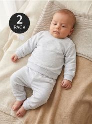 Bawełniane spodnie dresowe 2 pack - beżowy. Brązowe spodnie sportowe damskie Sinsay, m, z bawełny. Za 25.99 zł.