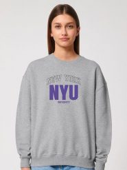 American Universities Bluza "NYU" w kolorze szarym rozmiar: XL. Szare bluzy bez kaptura damskie American Universities, xl. Za 114.17 zł.