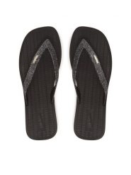Melissa Japonki Melissa Sun Long Beach II Ad 35781 Czarny. Czarne klapki damskie Melissa, bez wzorów, z tworzywa sztucznego, bez obcasa. Za 129.99 zł.