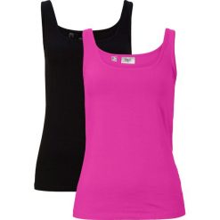 Top (2 szt.). Zielone topy damskie bonprix, bez wzorów, bez kołnierzyka. Za 44.99 zł.