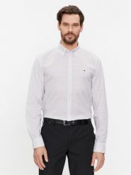 Tommy Hilfiger Koszula MW0MW33762 Biały Regular Fit. Białe koszule męskie Tommy Hilfiger, m, bez wzorów, z bawełny, bez kołnierzyka, bez ramiączek. Za 299.99 zł.
