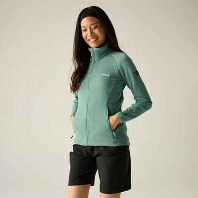 Damska kurtka polarowa Malana Softshell z zamkiem błyskawicznym. Zielone kurtki damskie Regatta, l, bez wzorów, z materiału, bez kaptura. Za 199.99 zł.