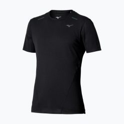 Koszulka do biegania męska Mizuno Tech Light DAF. Czarne t-shirty sportowe męskie Mizuno, m, z materiału, bez ramiączek, do biegania. Za 179.99 zł.