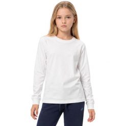 Koszulka dziewczęca 4F Longsleeve. Białe koszulki dziewczęce 4f, uniwersalny, bez wzorów, z bawełny, bez ramiączek. Za 53.99 zł.