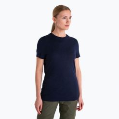 Koszulka trekkingowa damska icebreaker Merino 150 Tech Lite III. Niebieskie t-shirty damskie Icebreaker, bez wzorów, bez kołnierzyka. Za 269.99 zł.