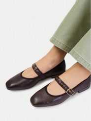 Lasocki Baleriny CEO-RST-ROMI-96 Brązowy ciemny. Brązowe baleriny damskie Lasocki, bez wzorów, ze skóry, bez obcasa. Za 199.99 zł.
