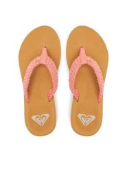 Roxy Japonki ARJL101166 Koralowy. Pomarańczowe klapki damskie Roxy, bez wzorów, z materiału, bez obcasa. Za 119.99 zł.