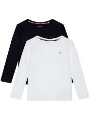 Tommy Hilfiger Komplet bluzek Cn Tee Ls UB0UB00309 Kolorowy Regular Fit. T-shirty chłopięce Tommy Hilfiger, bez wzorów, z bawełny, bez ramiączek. Za 189.99 zł.