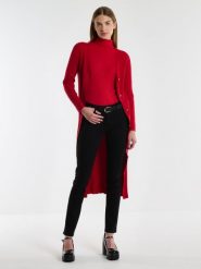 Kardigan damski długi czerwony Neka 603. Czerwone kardigany damskie Big Star, l, bez wzorów. W wyprzedaży za 169.99 zł.