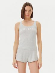 Guess Piżama O5GX13 KBBU1 Szary Regular Fit. Szare piżamy damskie Guess, l, z aplikacjami, z syntetyku, bez ramiączek. Za 179.99 zł.