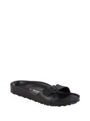 Birkenstock Klapki w kolorze czarnym rozmiar: 39. Czarne klapki damskie Birkenstock, bez wzorów, bez obcasa. Za 182.72 zł.