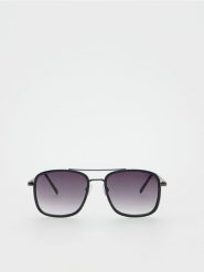 Okulary przeciwsłoneczne AVIATOR - czarny. Czarne okulary przeciwsłoneczne męskie Reserved. Za 69.99 zł.