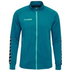 Kurtka Sportowa Hummel HML AUTHENTIC POLY ZIP JACKET. Niebieskie kurtki treningowe męskie HUMMEL, m, bez wzorów, na fitness i siłownię. W wyprzedaży za 165.50 zł.
