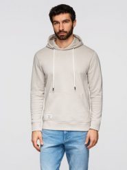 Męska bawełniana bluza dresowa BASIC kangurka z kapturem OM-SSBN-0270 - - Rozmiar: XL. Brązowe bluzy z kapturem męskie Ombre Clothing, m, z bawełny. Za 169.99 zł.