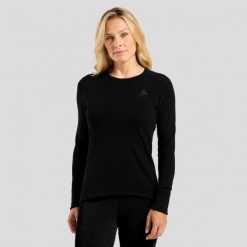 Koszulka termoaktywna z długim rękawem damska Odlo MERINO 260. Czarne bielizna termoaktywna damska Odlo, bez wzorów. Za 461.70 zł.
