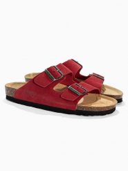 Sunbay Skórzane klapki "Trefle" w kolorze czerwonym rozmiar: 36. Czerwone klapki damskie Sunbay, bez wzorów, ze skóry, bez obcasa. Za 179.95 zł.