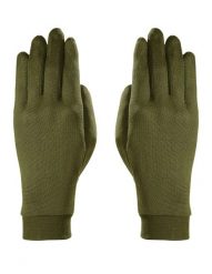 Rękawiczki pięciopalczaste Zanier Merino Liner Touch. Zielone rękawiczki damskie Zanier, na zimę, bez wzorów, z elastanu. Za 109.99 zł.