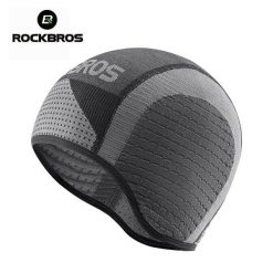 Czapka ROCKBROS Wiatroszczelna na rower. Szare czapki męskie ROCKBROS, bez wzorów, z materiału, sportowe. Za 71.60 zł.