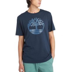 T-Shirt Kennebec River Tree Logo Rozmiar 3XL Niebieski - TB0A2C2RZ02. Niebieskie t-shirty męskie Timberland, xl, bez wzorów, z bawełny, bez kołnierzyka. Za 141.05 zł.