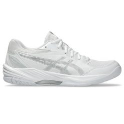 Buty halowe damskie Asics Gel-Task 4. Białe buty sportowe na co dzień damskie Asics, bez wzorów, ze skóry, do piłki ręcznej. Za 413.50 zł.