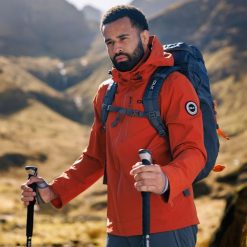 Dlx Montgomery- Męska kurtka przeciwdeszczowa Dlx czerwona. Czerwone kurtki męskie DLX, m, bez wzorów, bez kaptura. Za 611.99 zł.