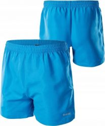 Spodenki szybkoschnące dla mężczyzn Matt. Niebieskie szorty sportowe męskie Hi-tec, m, z dzianiny, na fitness i siłownię. Za 39.99 zł.
