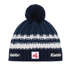 Czapka Eisbar Kova Pompon MÜ SA. Niebieskie czapki męskie Eisbar, na zimę, bez wzorów, z materiału, klasyczne. Za 249.90 zł.