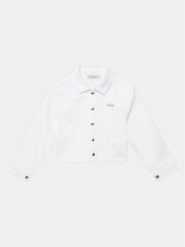 Calvin Klein Jeans Kurtka jeansowa IG0IG02844 Biały Relaxed Fit. Białe spodnie dziewczęce Calvin Klein Jeans, z bawełny. Za 239.99 zł.