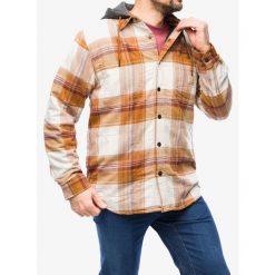 Koszula turystyczna męska Carhartt Flannel Sherpa-Lined Hooded Shirt Jac. Brązowe koszule męskie Carhartt, m, bez wzorów, bez kołnierzyka, bez ramiączek. Za 503.99 zł.