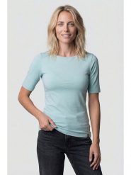 Alife and kickin Koszulka "Hilde" w kolorze błękitnym rozmiar: XS. Niebieskie bluzki damskie Alife and Kickin, xs, bez wzorów, z bawełny, bez kołnierzyka, bez ramiączek. Za 43.99 zł.