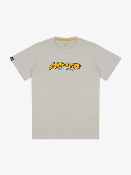 MANTO t-shirt MARKER jasnoszary. Szare t-shirty damskie Manto, s, bez wzorów, z bawełny, bez kołnierzyka. Za 109.00 zł.
