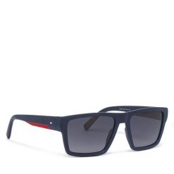 Okulary przeciwsłoneczne Tommy Hilfiger. Niebieskie okulary przeciwsłoneczne męskie Tommy Hilfiger. Za 619.99 zł.