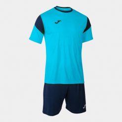 Zestaw piłkarski męski Joma Phoenix. Niebieskie szorty męskie Joma, bez wzorów, z materiału. Za 223.50 zł.