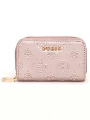 Guess Portfel w kolorze jasnoróżowym - 7 x 11 cm rozmiar: onesize. Różowe portfele damskie Guess, z aplikacjami, z materiału. Za 153.71 zł.