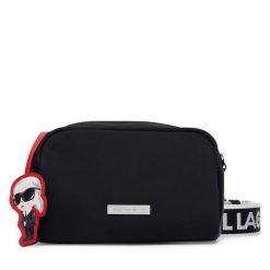 Torebka KARL LAGERFELD. Czarne listonoszki damskie Karl Lagerfeld, bez wzorów, bez dodatków. Za 649.99 zł.