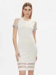 Liu Jo Sukienka codzienna TA4223 MS36L Biały Slim Fit. Białe sukienki damskie Liu Jo, na co dzień, l, bez wzorów, z wiskozy, bez kołnierzyka, bez ramiączek, proste. Za 399.99 zł.